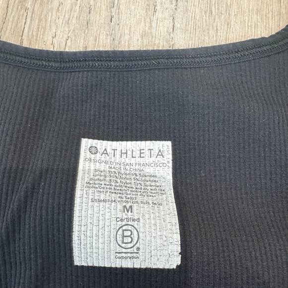 Athleta Black V-Neck Tank Top - Picture 3 of 4